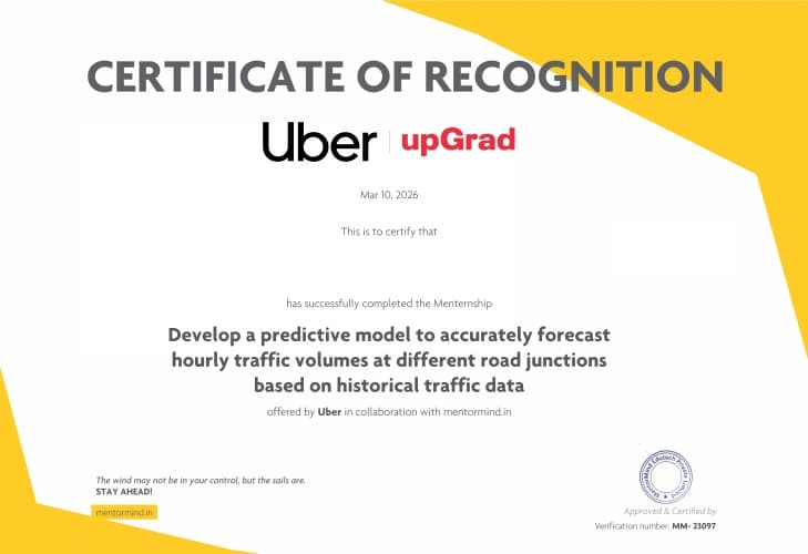 Sample Guided Internship Certificate for Future Stack Data Science and Gen AI